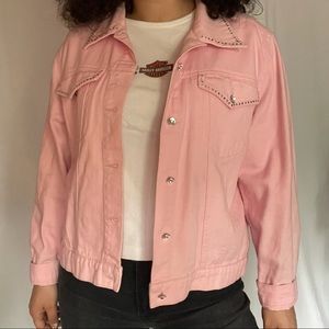 Y2K Christine Alexander Pink Jacket w/ Rhinestones